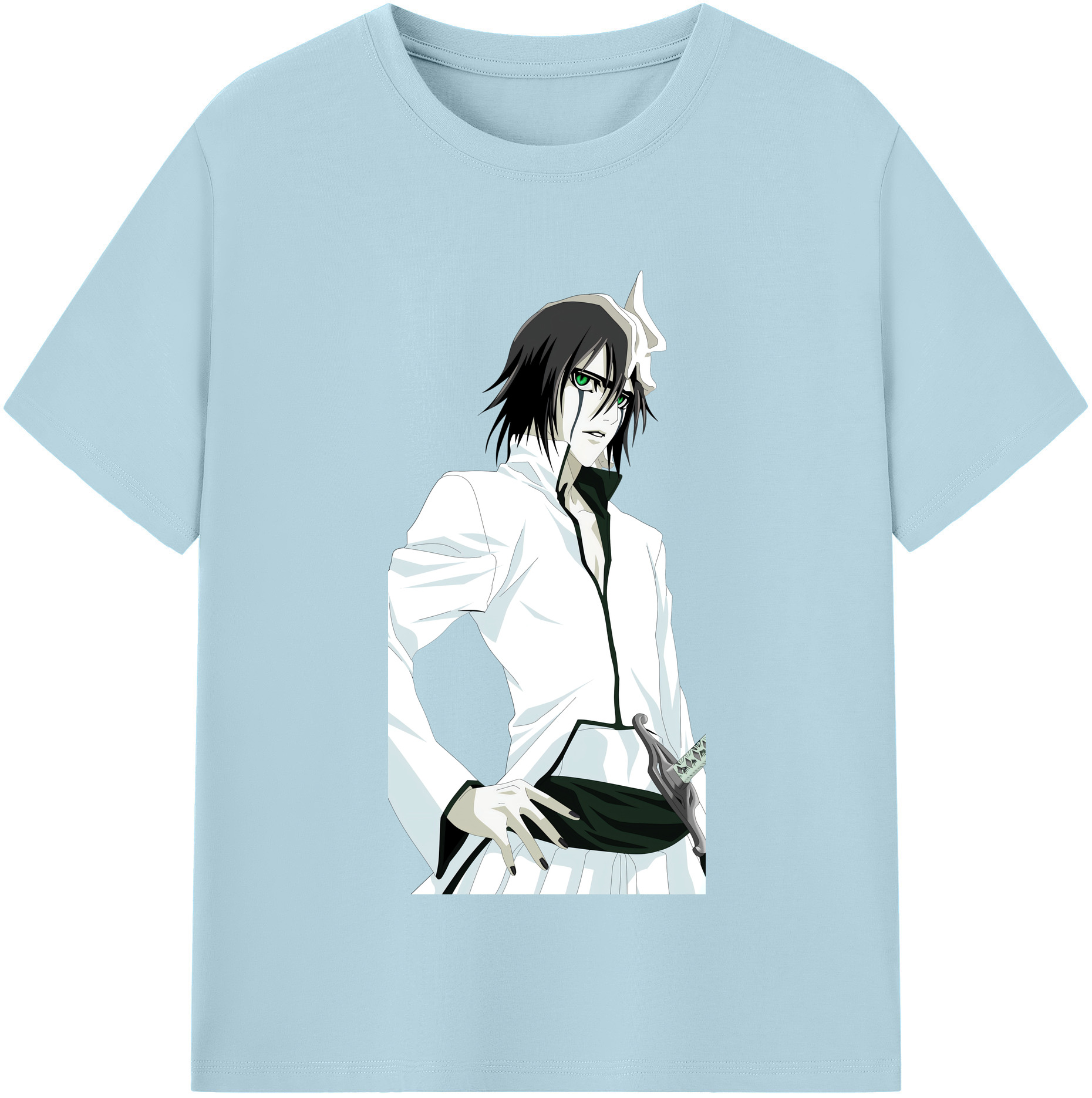 （画像用） ブリーチ ウルキオラ·シファー BLEACH Ulquiorra cifer 綿100％半袖Tシャツ（フロントプリント）